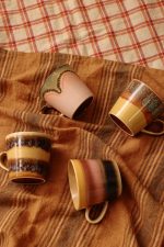 70’s ceramics cappuccino mugs - 4 stk - Vista - Billede 3