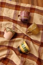 70’s ceramics Americano mugs - 4 stk - Radiant - Billede 2
