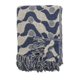 Santena Plaid, Blå, Genanvendt Bomuld