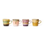 70’s ceramics Americano mugs - 4 stk - Radiant