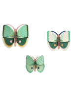Fern Striped Butterflies, set of 3