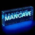 Blue Mancave Neon Sign