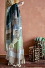 Isnel Plaid, Brun - Genanvendt Bomuld - Billede 2