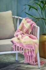 Isnel Plaid, Pink - Genanvendt Bomuld - Billede 3