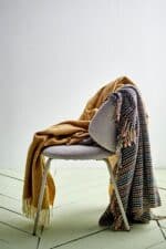 Lazzario Plaid, Blå - Genanvendt Bomuld - Billede 2