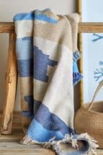 Maji Plaid, Blå - Genanvendt Bomuld - Billede 2