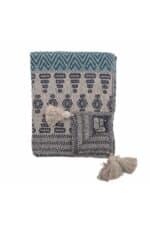 Milas Plaid, Blå - Genanvendt Bomuld